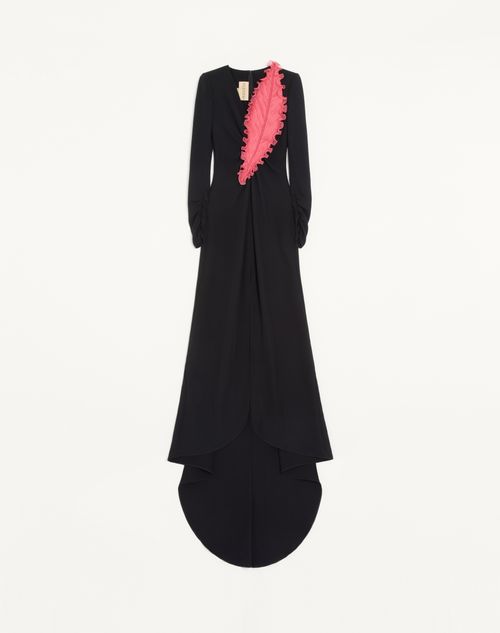 Valentino - Embroidered Cady Couture Gown - Black/fuchsia - Woman - Gowns